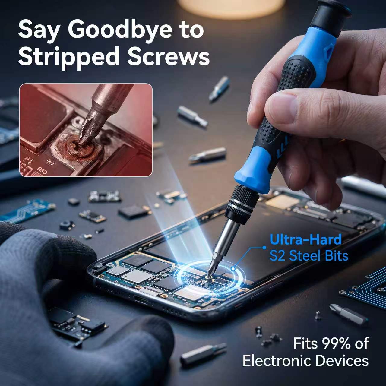 Factory Wholesale Multifunctional Repair Tool Set New 115 1 Screwdriver Bits Watch Phone Repair Screwdriver Kit OEM Customizable image 6