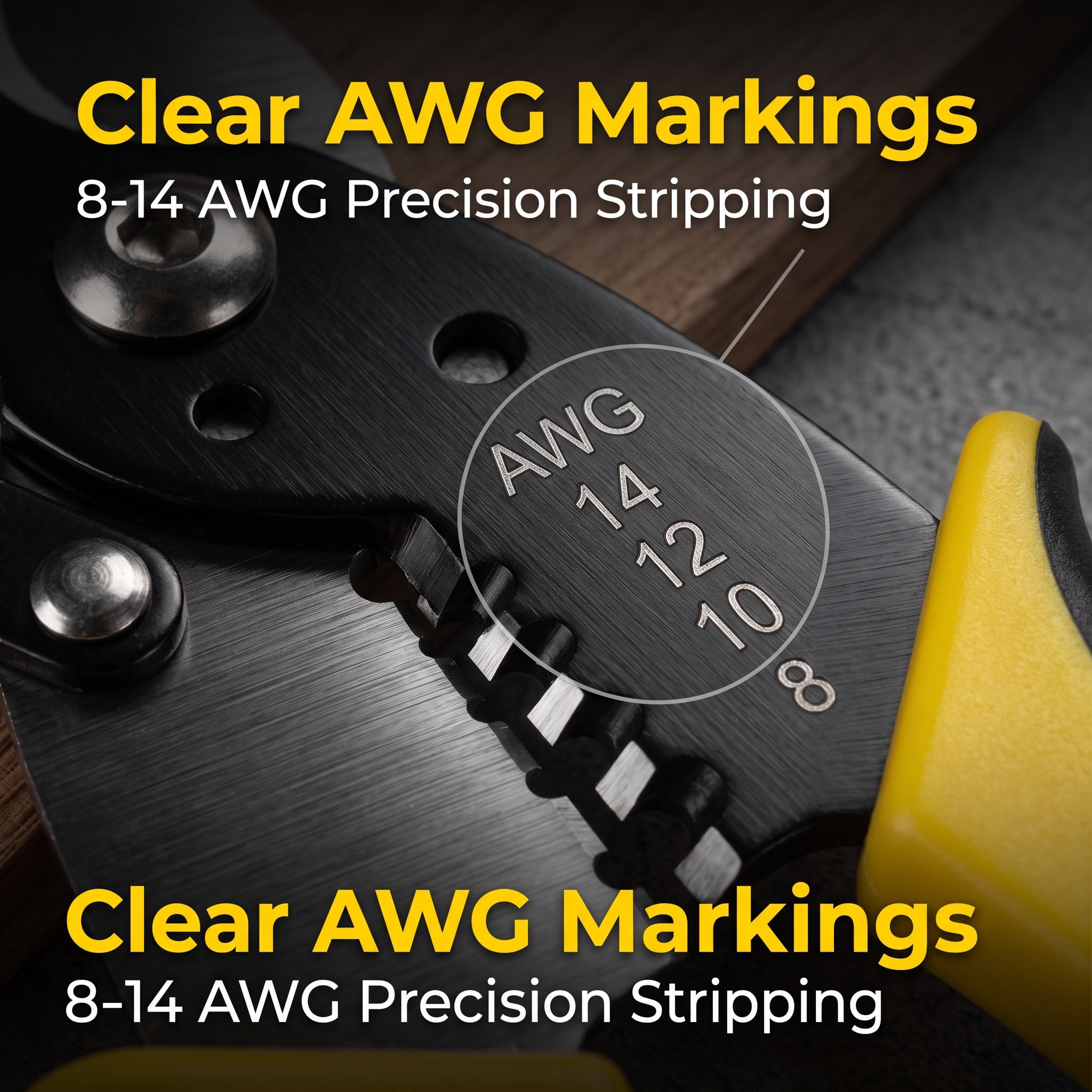 FB6001 Industrial Grade Steel Multi-Functional Wire Stripper Cable Cutting Pliers Soft Grip Handle ESD-Safe Imperial Measurement image 4