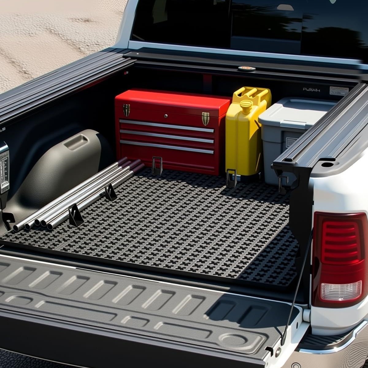 For New Product Tmat Plastic Truck Bed Cargo Control Protector and Organizer for Tmat Truck Bed Mat image 4