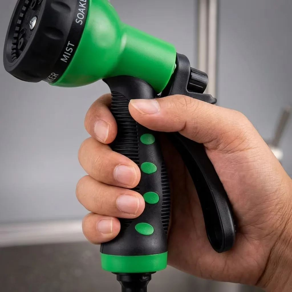 Garden Hose Nozzle Sprayer 2 Pack Manual Sprayer 10 Watering Patterns Heavy Duty Hose Head Attachment Yellow/Green 0.75 Inches image 7