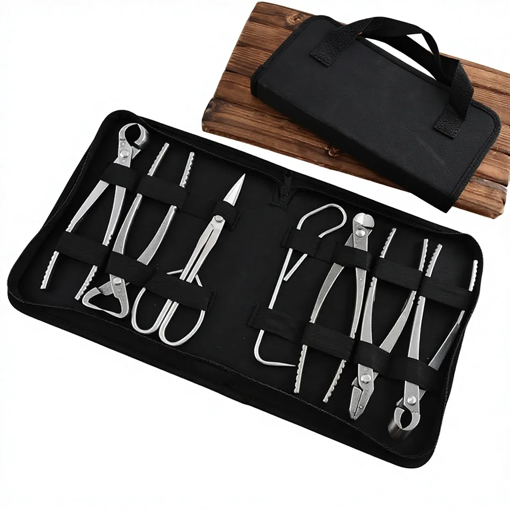Gardening Tool Set Ball Joint Pliers Slant Cutters Leaf Bud Cutters Outdoor Garden Tools Portable Oxford Cloth Bag image 2