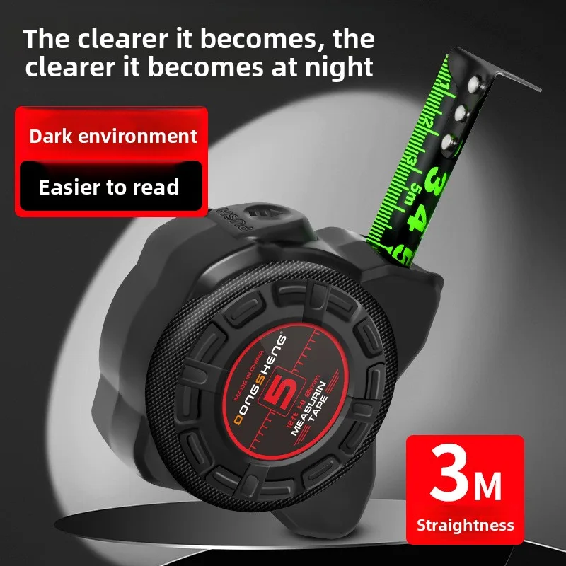 Genuine Dongsheng Self-Winding Tape Measure-Fluorescent Technologically Advanced Extra-Thick Abrasion-Resistant 5m/7.5m/10m Tape image 6