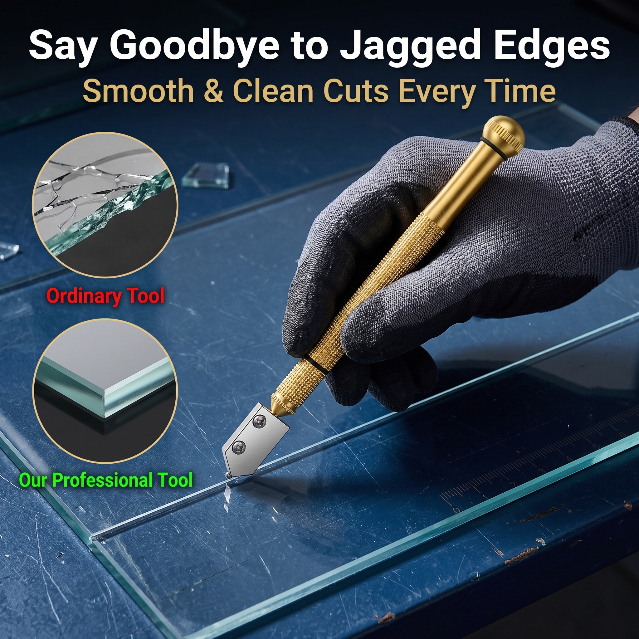 Glass Cutter Multi-Functional Household Thick-Blade Diamond Cutting Knife Blade-Head Push Cutter Cutting Tool From Yiwu image 6