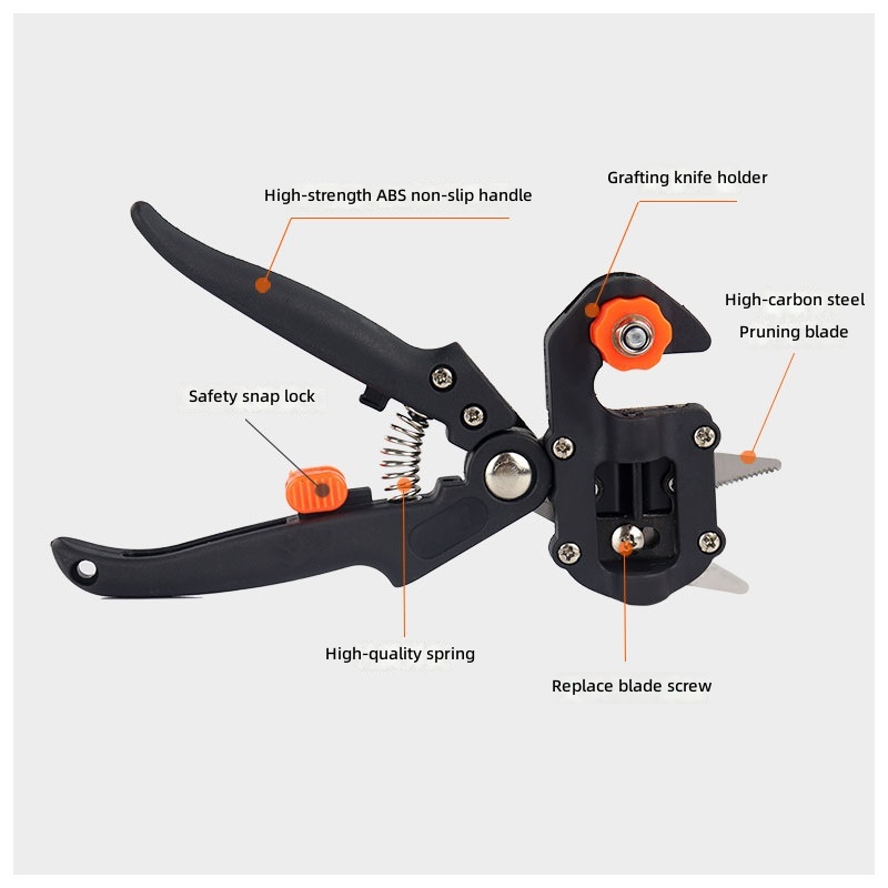 Grafting Tool Grafting Machine Seedling Fruit Tree Equipment Pruning Manual Control Budding Knife Shears Branch Cutter Plastic image 4