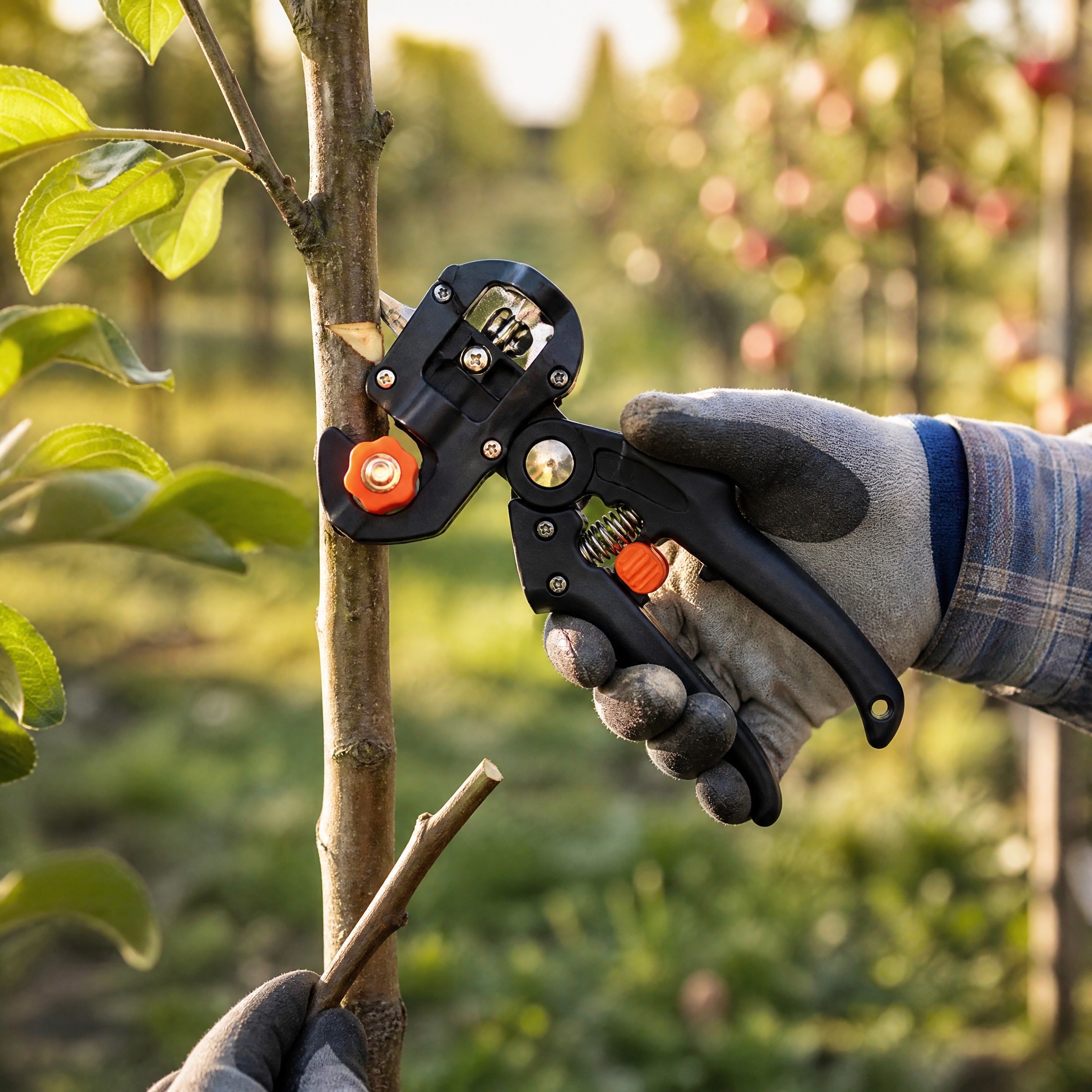 Grafting Tool Grafting Machine Seedling Fruit Tree Equipment Pruning Manual Control Budding Knife Shears Branch Cutter Plastic image 5