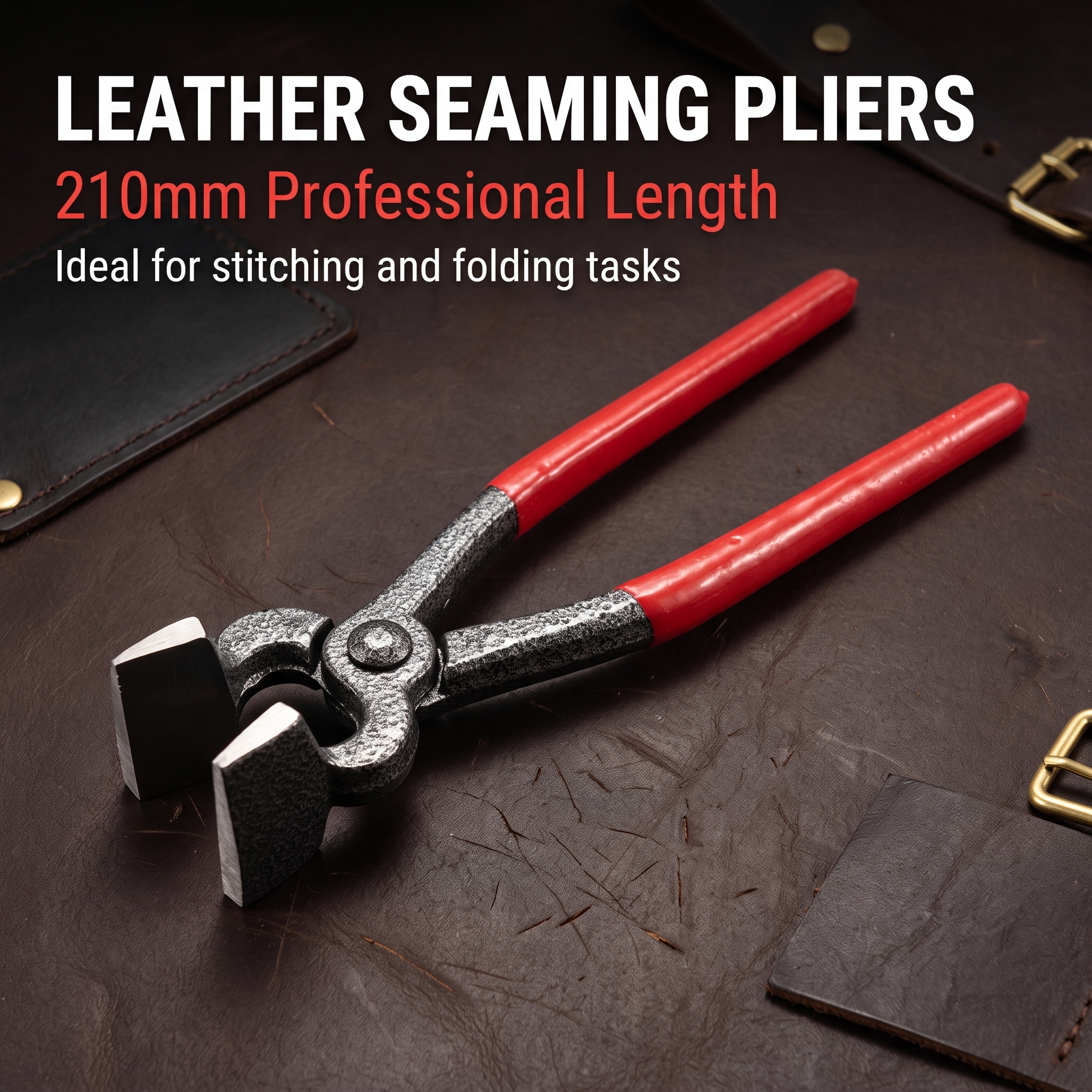 Handmade DIY Leather Edge Pliers Straight Clamping Flat-Nose Edge Folding Pliers Tool Steel China image 3