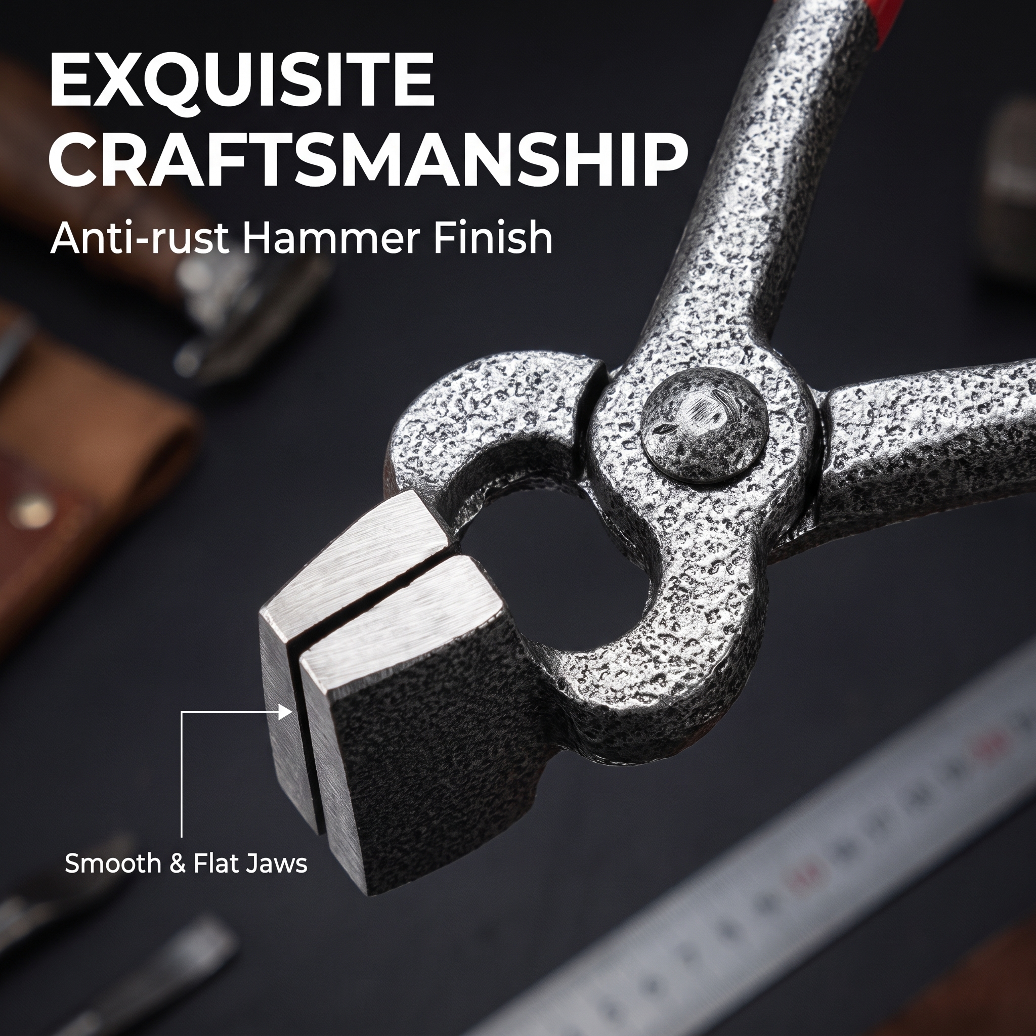 Handmade DIY Leather Edge Pliers Straight Clamping Flat-Nose Edge Folding Pliers Tool Steel China image 5