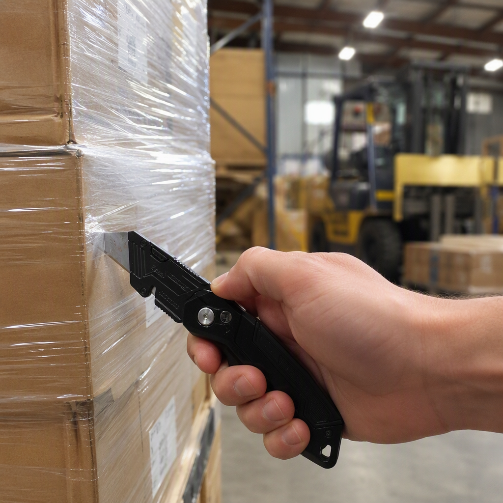 Handmade Foldable DIY Industrial Multi-Functional Stainless Steel Straight Edge Bowie Knife Slide Open Blade Change Aluminum OEM image 3