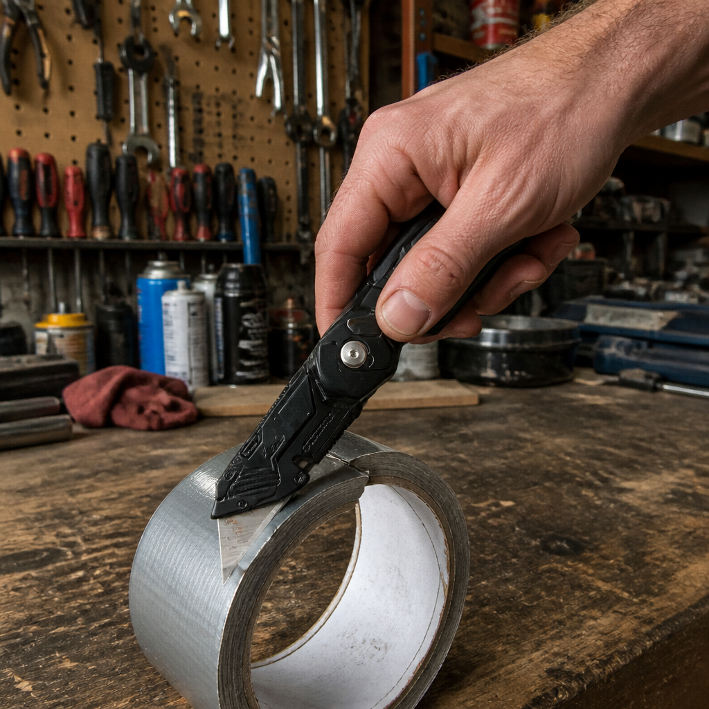 Handmade Foldable DIY Industrial Multi-Functional Stainless Steel Straight Edge Bowie Knife Slide Open Blade Change Aluminum OEM image 4