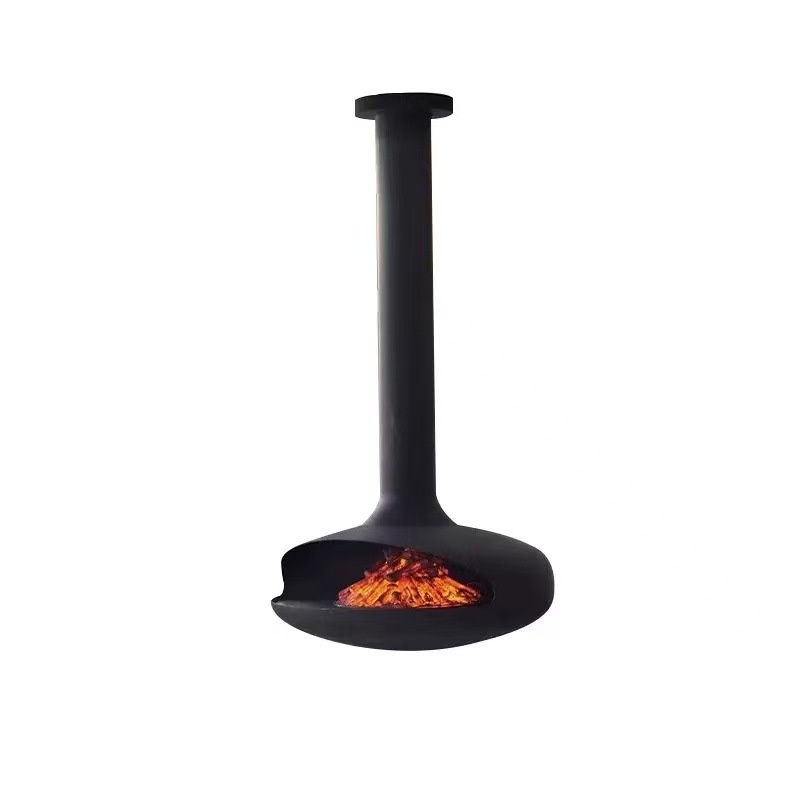 Hanging Fireplace Flying Saucer Metal European Style Decoration Alcohol Stove Villa Homestay Living Room 3D Atomized Atmosphere