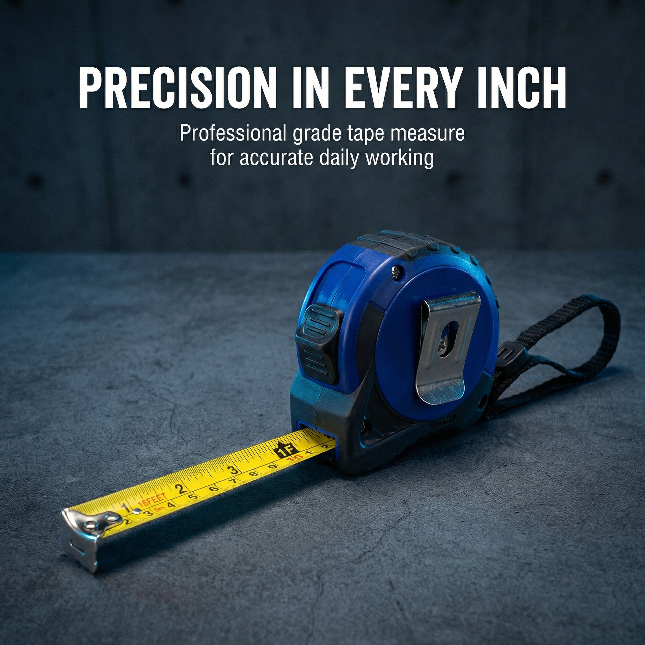 High Precision Self Lock Dual Color ABS Case Matte Wear Resistant Imperial Stainless Steel Professional Tape Measure 5m Bending image 3
