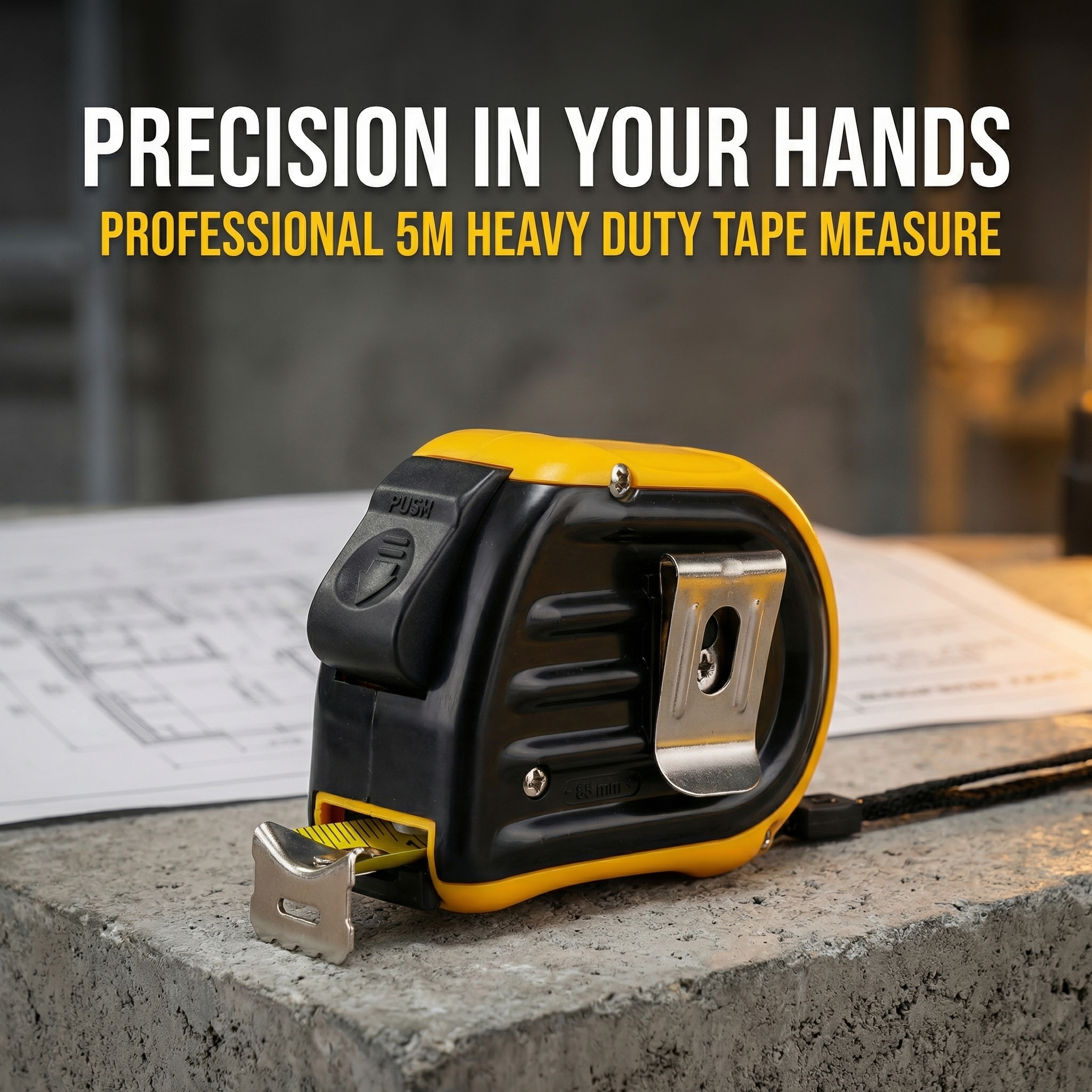 High Precision Self Lock Dual Color ABS Case Matte Wear Resistant Metric Blade Professional Tape Measure image 2