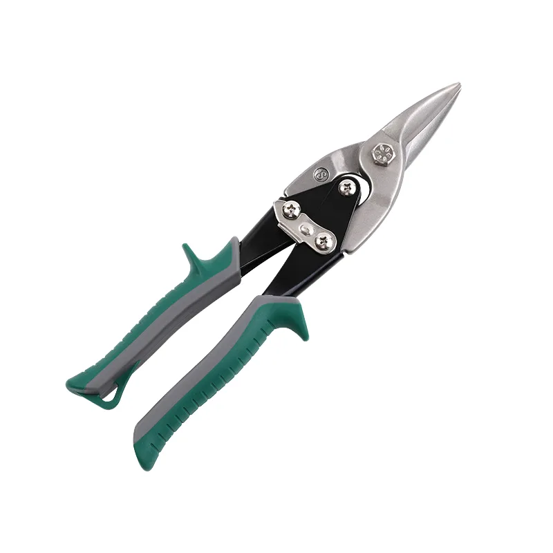 High-quality 10-inch multi-purpose aviation tin snips with straight serrated blades for industrial and DIY use image 2