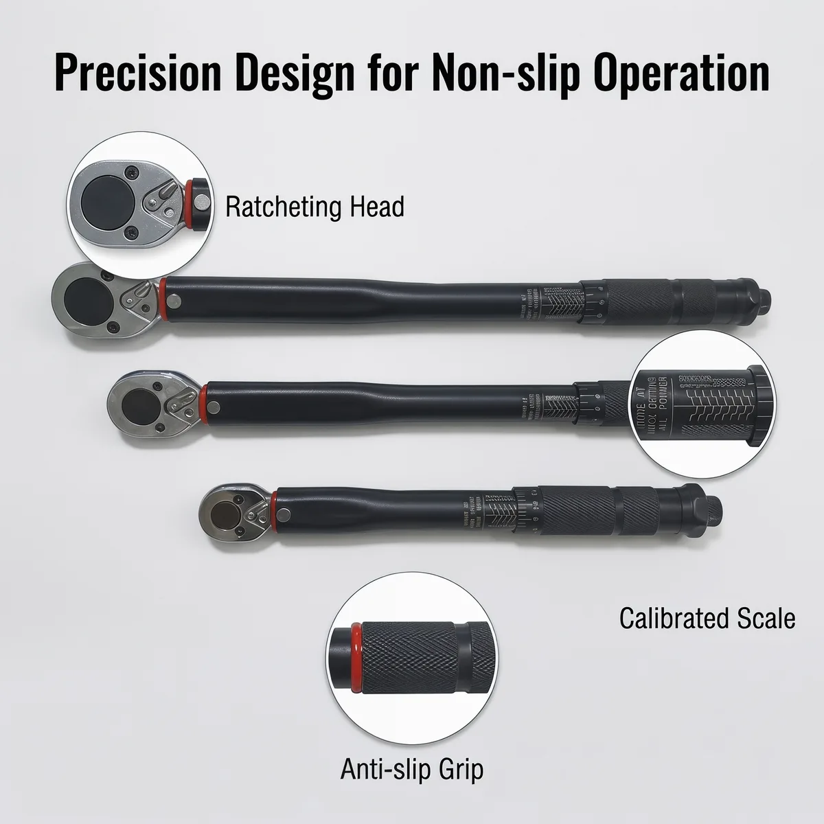 Cr 3pcs 14 38 12 Torque Wrench Set Diy image 3