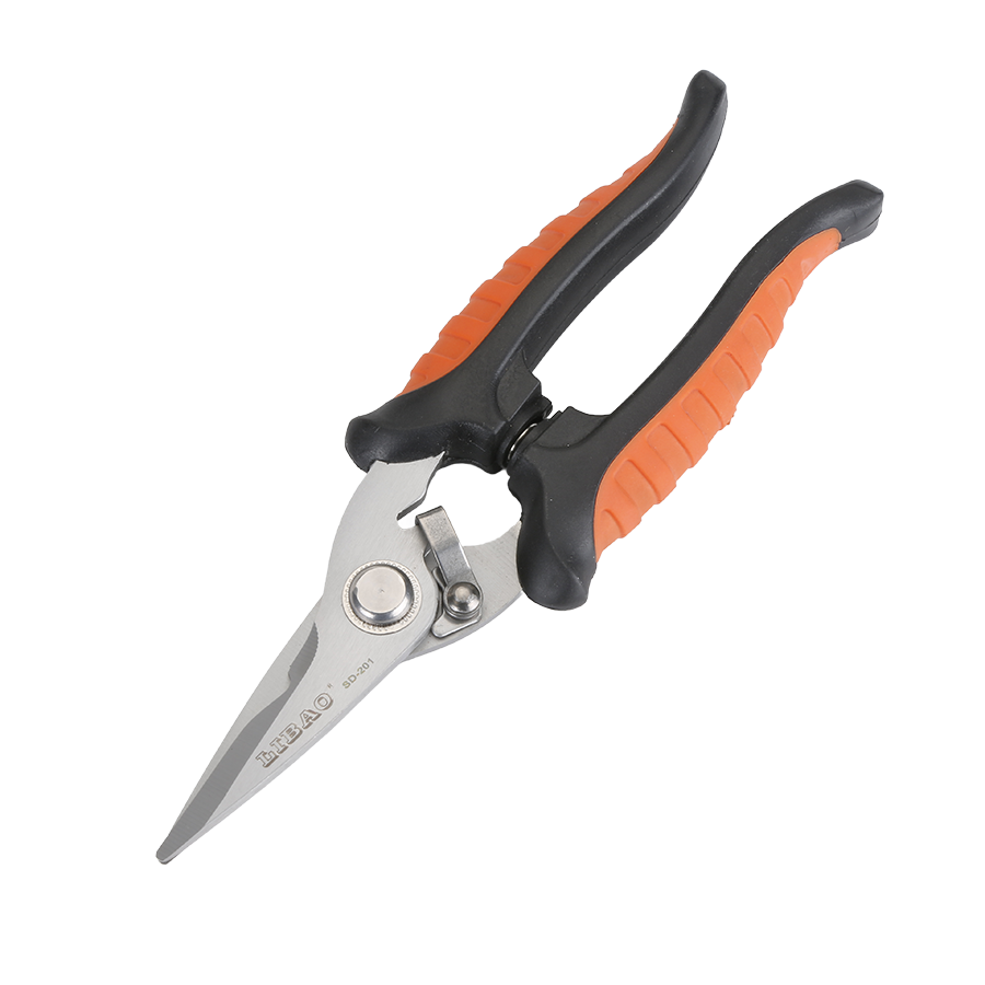 High Quality TRP Handle Manual Electrician Scissors Multi-Purpose Cutting Shearing Smooth Stainless Steel DIY Grade Sharp Tip image 6