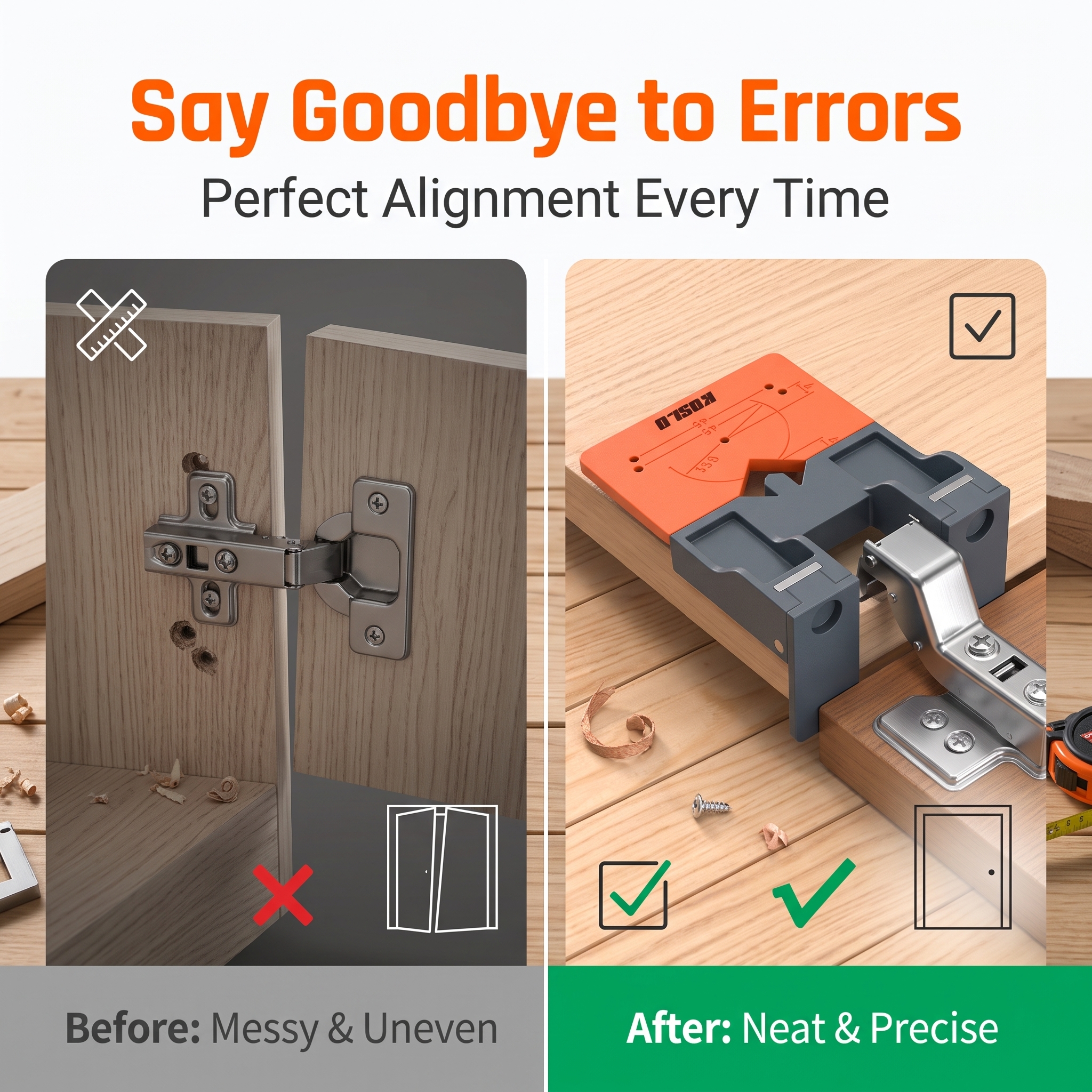 Hinge Installation Positioning Plate Cabinet Door Magnetic Latch Stop OEM ODM Customizable Wardrobe Cabinet Tool Model image 4
