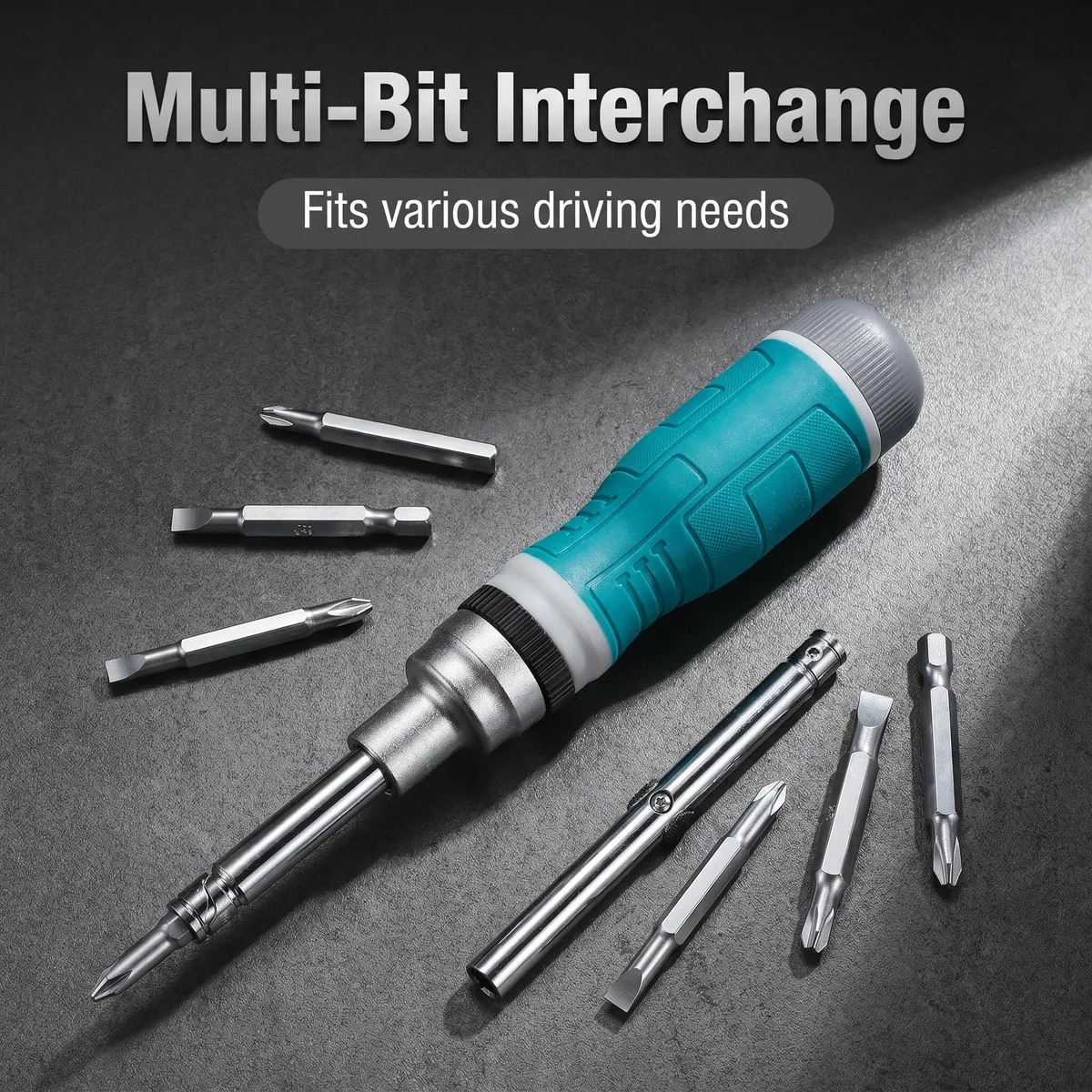 Home Use Portable 19 in 1 DIY Screw Tool Tail Storage 3 Position Adjust Precision Ratcheting Screwdriver Set image 3