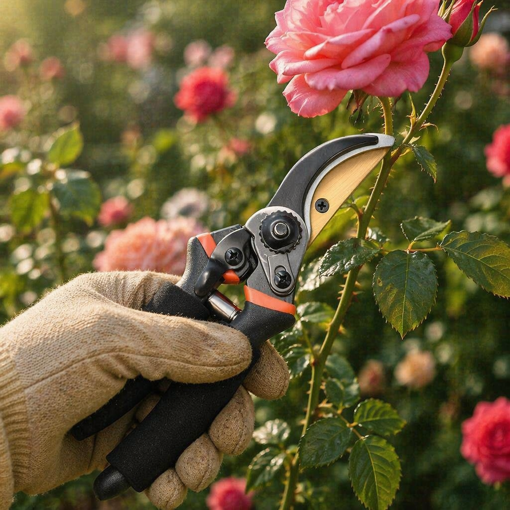 Hongrui Manual Portable SK5 Stainless Steel Heavy Duty Rust-Anti Sharp Garden Shears Hand Pruning Tool for Home Flowers & Trees image 2