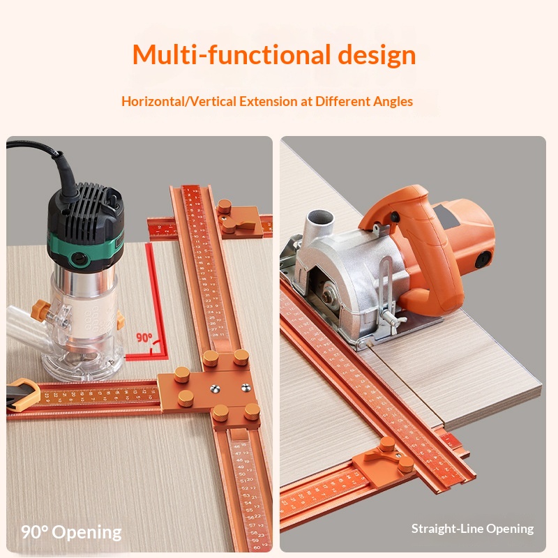 Imbot Cross-Alignment Aluminum Alloy Fence for Edge Trimmers Cut-off Saws Woodworking-Specific No-Layout Cutting China-Made image 3