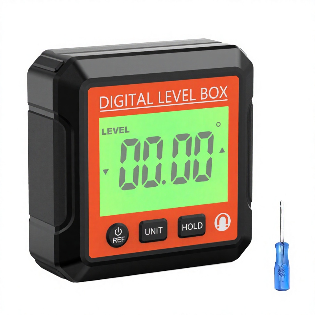 Industrial DIY Digital Display Inclinometer Range Accuracy Dual Red Laser Four Sided Magnetic Goniometer Leveling AAA Battery