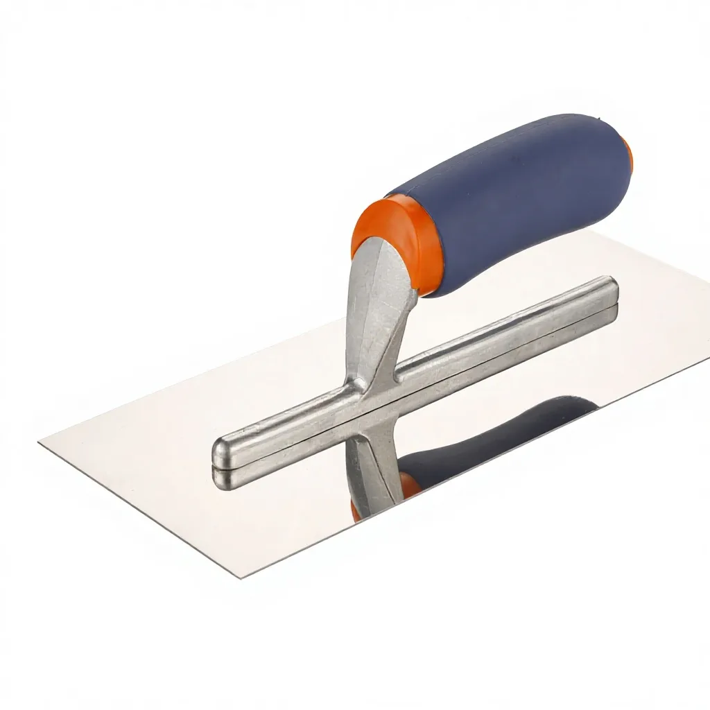 Industrial & DIY Grade Flat Margin Trowel 11 in Contoured Grip Cement Finishing Squared Sponge Rubber Blade Stainless Steel image 2