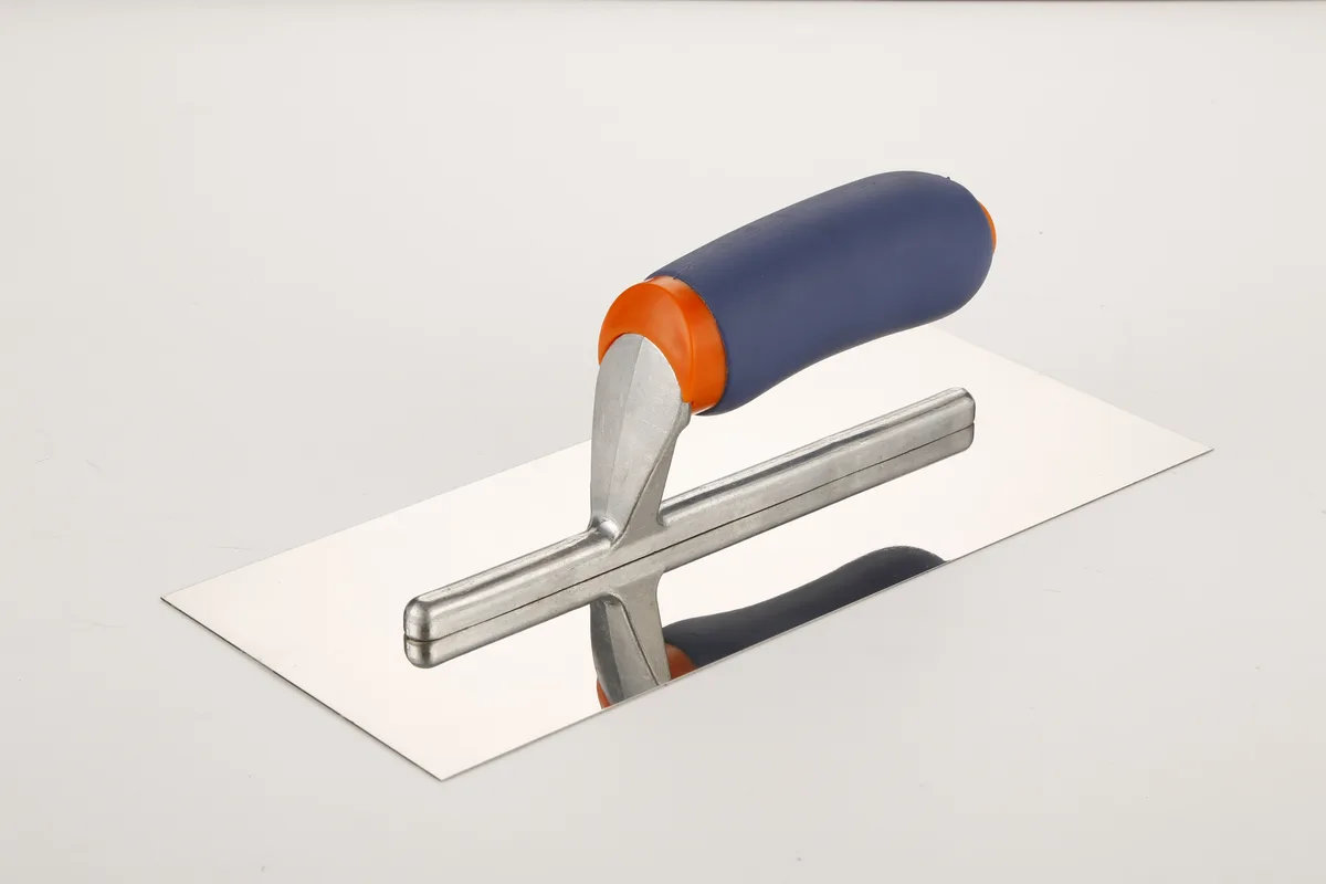 Industrial & DIY Grade Flat Margin Trowel 11 in Contoured Grip Cement Finishing Squared Sponge Rubber Blade Stainless Steel image 6