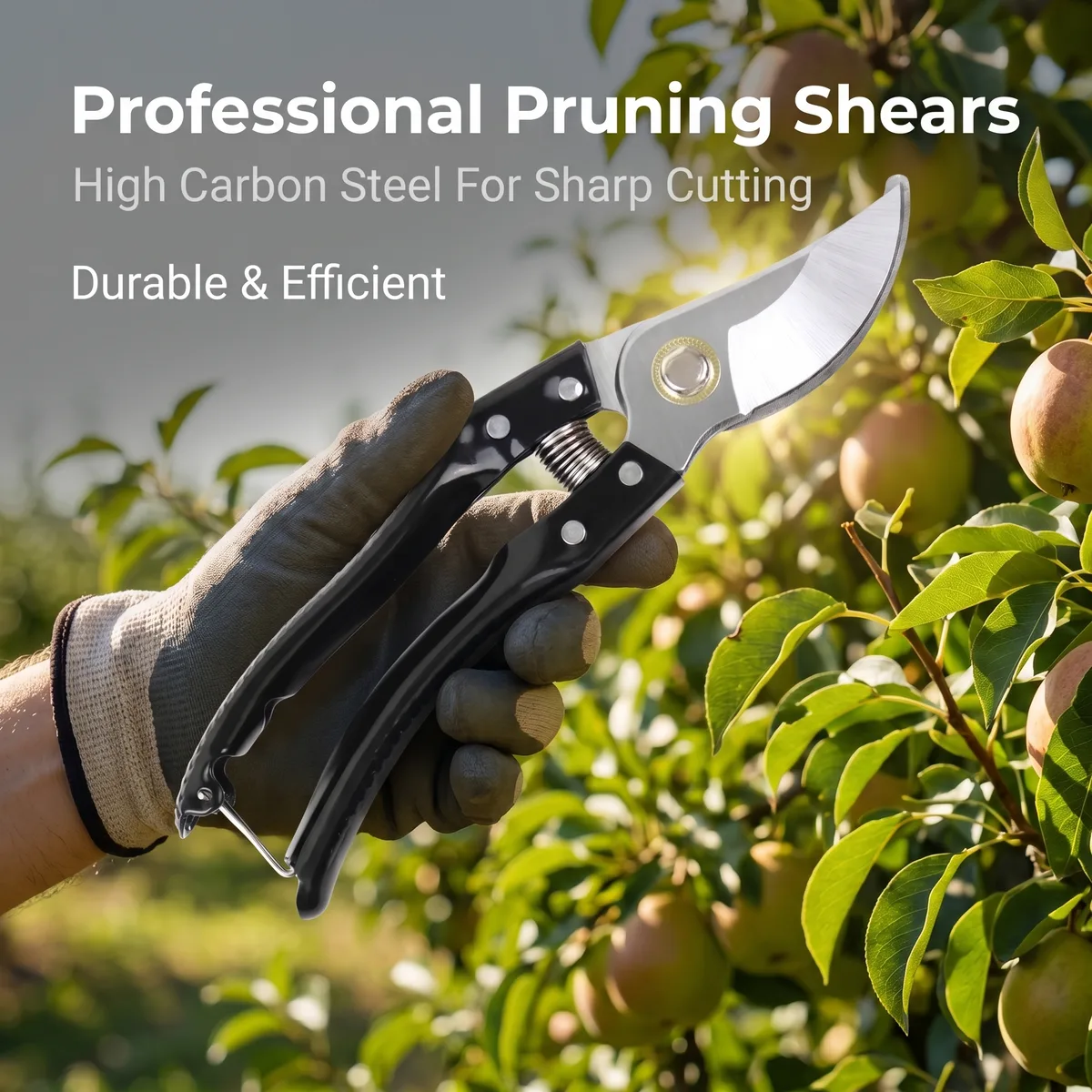 Industrial Gardening Floristry Horticulture Durable Stainless Steel Straight Handy Pruning Shears Plant NatureCut Hedge Clippers image 4