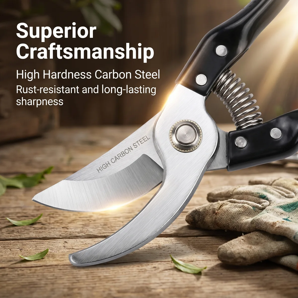 Industrial Gardening Floristry Horticulture Durable Stainless Steel Straight Handy Pruning Shears Plant NatureCut Hedge Clippers image 6