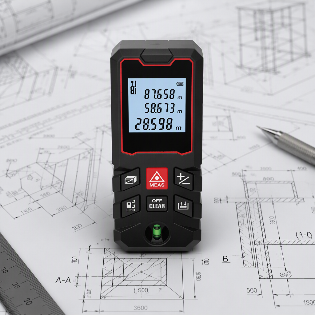 Industrial Grade 100M Laser Distance Meter 3-in-1 Digital Rangefinder Handheld Measuring Device for Building Decoration