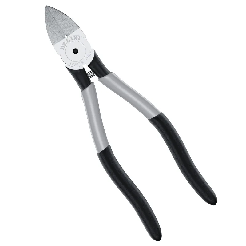Industrial Grade Alloy Steel Diagonal Pliers & Electrician's Scissors Multi-Function Crimping & Cutting Thin-Blade Silver/Black image 2