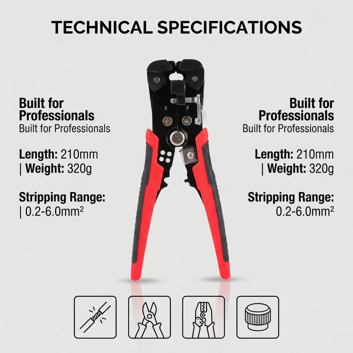 Industrial Grade Automatic Wire Stripping Crimping Pliers Cutting Shear Function Source Factory Direct Model SJP507 image 7