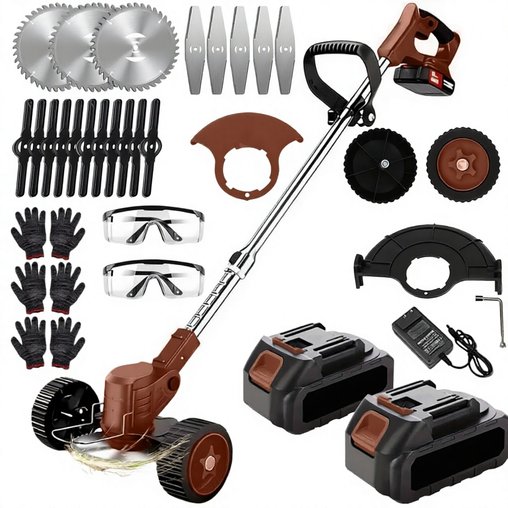 Industrial Grade Electric Weed Wacker 3-in-1 Cordless String Trimmer & Lawn Two-Battery Garden Tool image 4