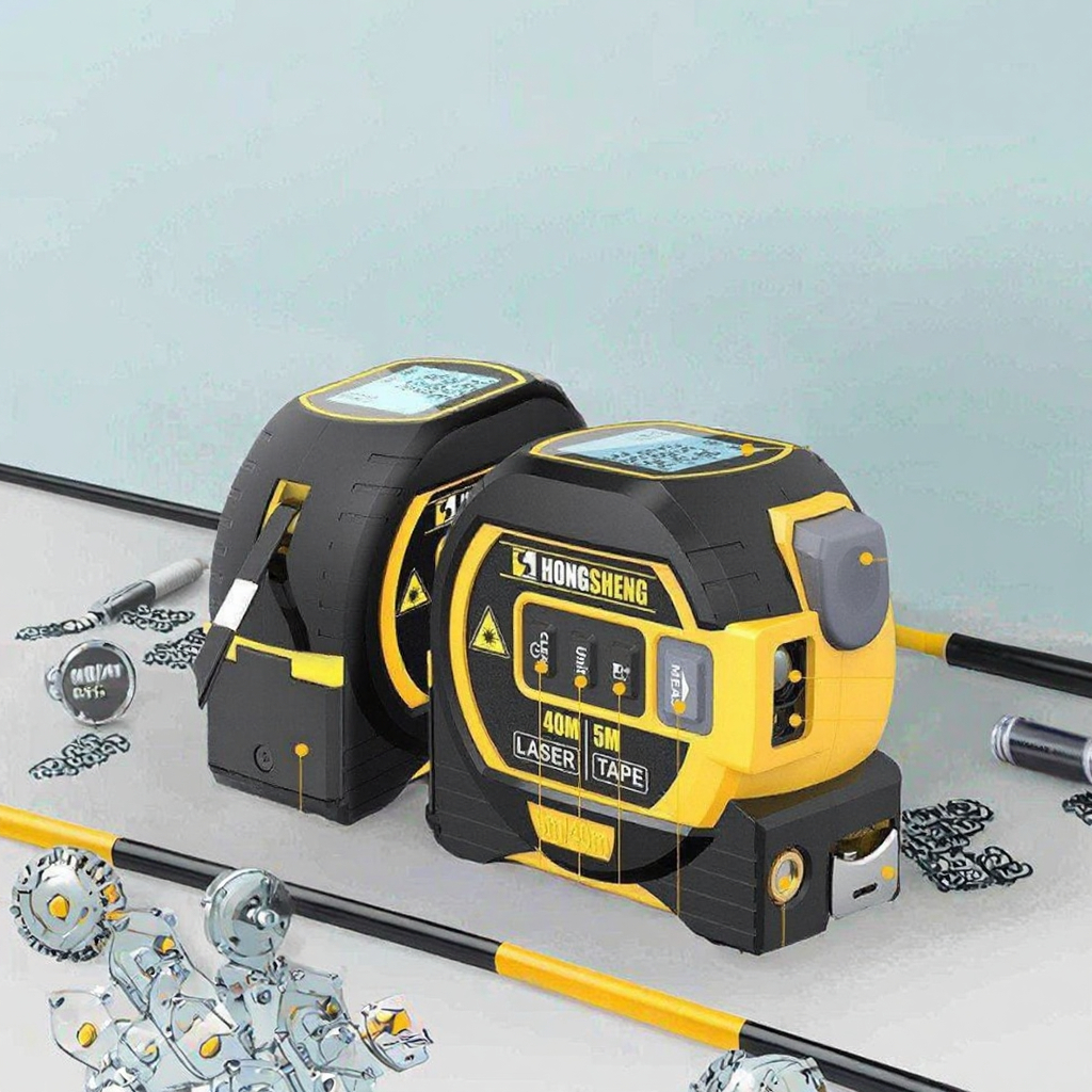 Industrial Grade Laser Distance Meter Range Finder with IP65 Waterproof M/In/Ft Units 40 Ft Max Range image 3