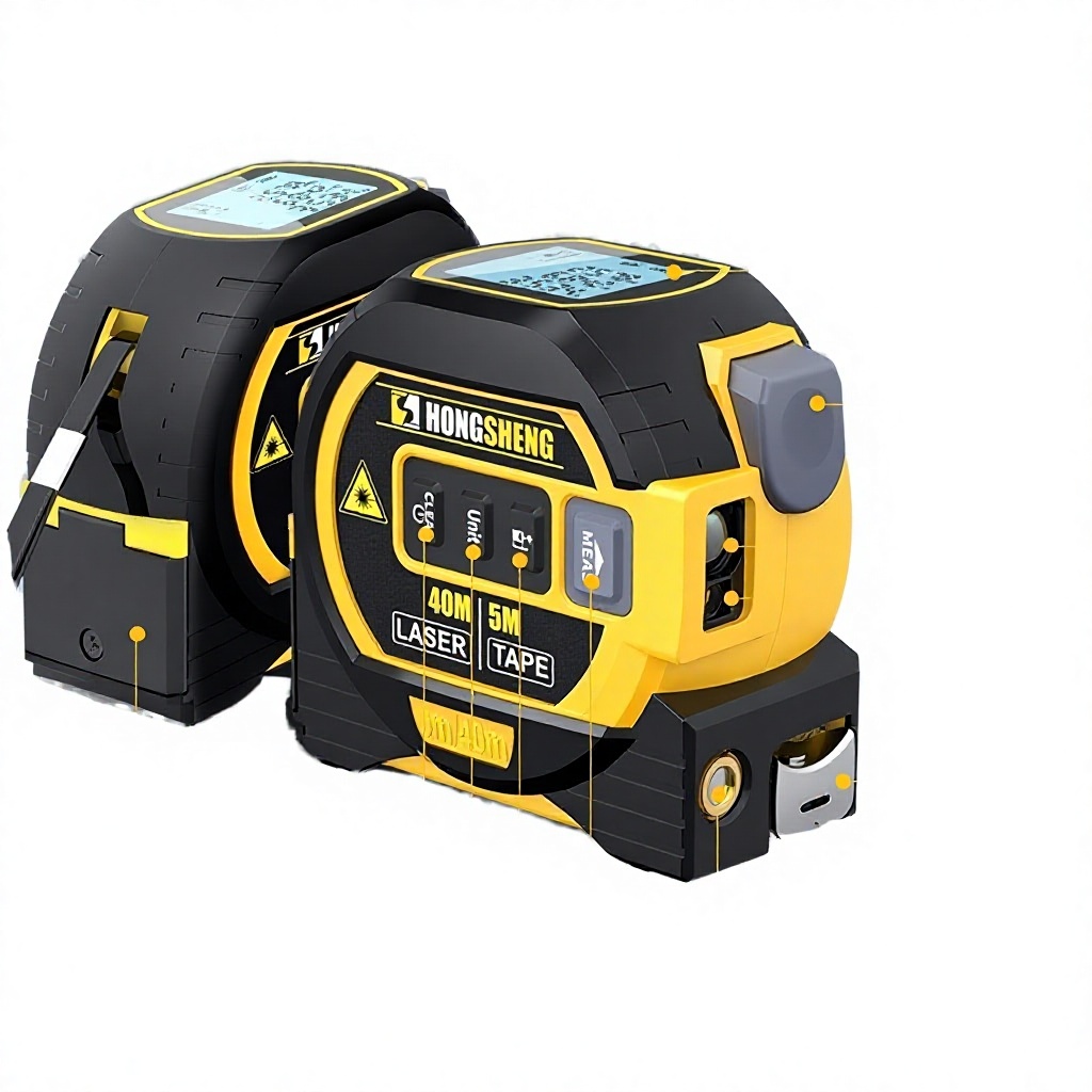 Industrial Grade Laser Distance Meter Range Finder with IP65 Waterproof M/In/Ft Units 40 Ft Max Range image 4
