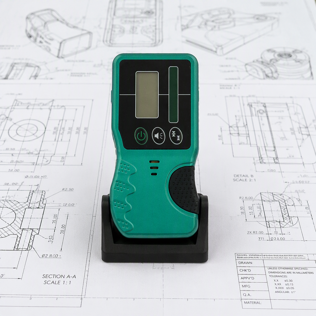 Industrial Grade Laser Receiver for Rotary Laser Level Use Red Laser Beam Detector with Electronic Self-Leveling image 6