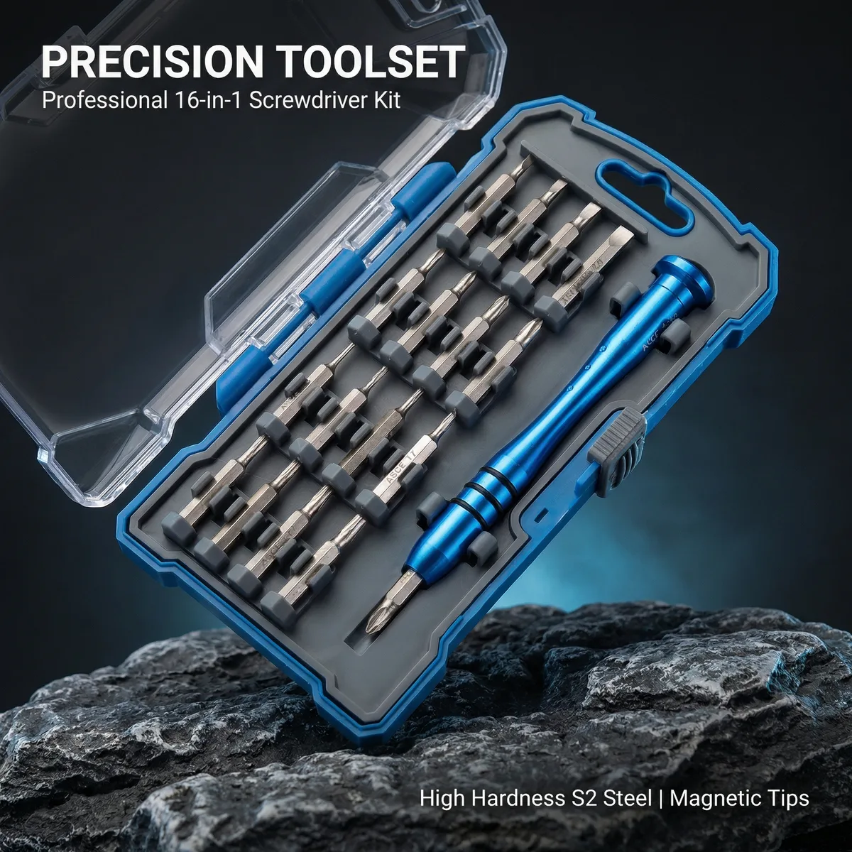 Industrial Grade Magnetic Screwdriver Set Chrome Finish Alloy Steel Construction Cross 18-Piece OEM Customizable DIY Tool Box image 3