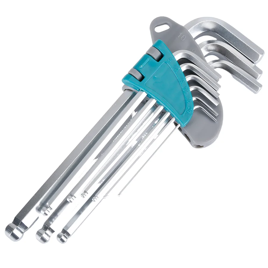 Industrial Grade Metric Allen Torx Wrench Set Chrome Vanadium Steel Plastic Handle Ball End 2mm 10mm Hex Key 20mm image 2