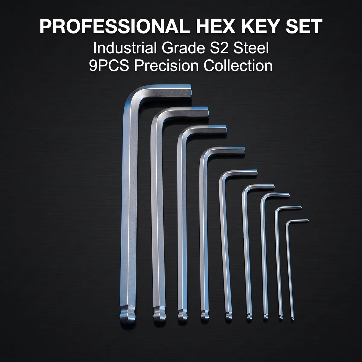 Industrial Grade Metric Allen Torx Wrench Set Chrome Vanadium Steel Plastic Handle Ball End 2mm 10mm Hex Key 20mm image 3