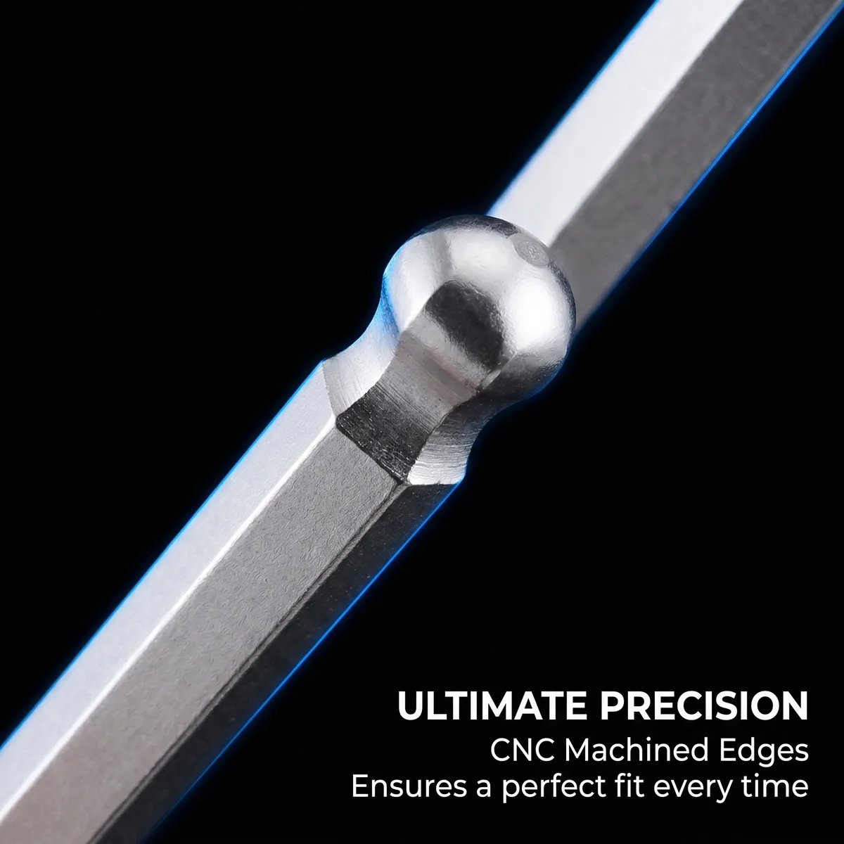 Industrial Grade Metric Allen Torx Wrench Set Chrome Vanadium Steel Plastic Handle Ball End 2mm 10mm Hex Key 20mm image 5
