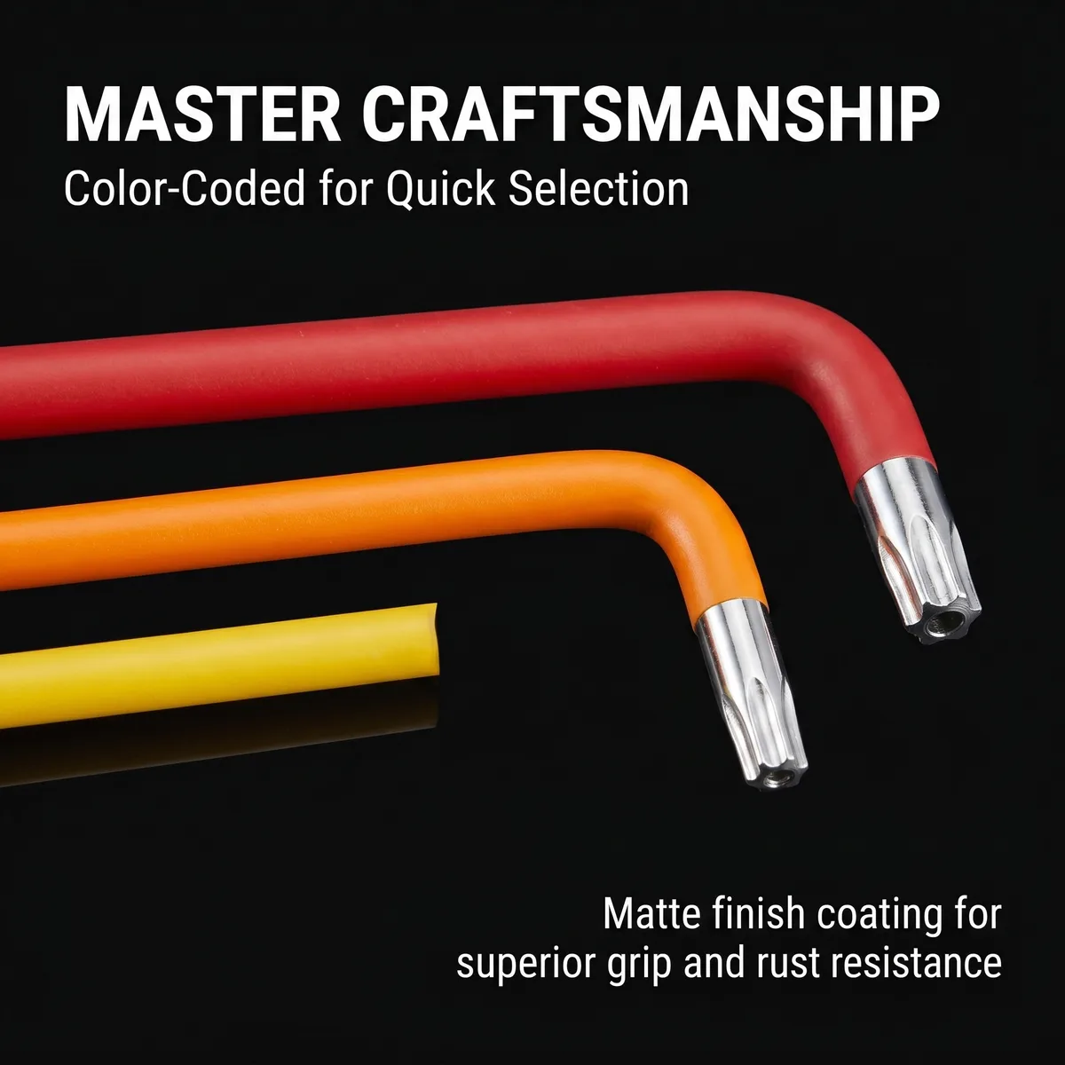 Industrial Grade Metric Allen Wrench Set with Chrome Vanadium Steel Plastic Handle Ball End 2mm 10mm Hex Key Starline image 6