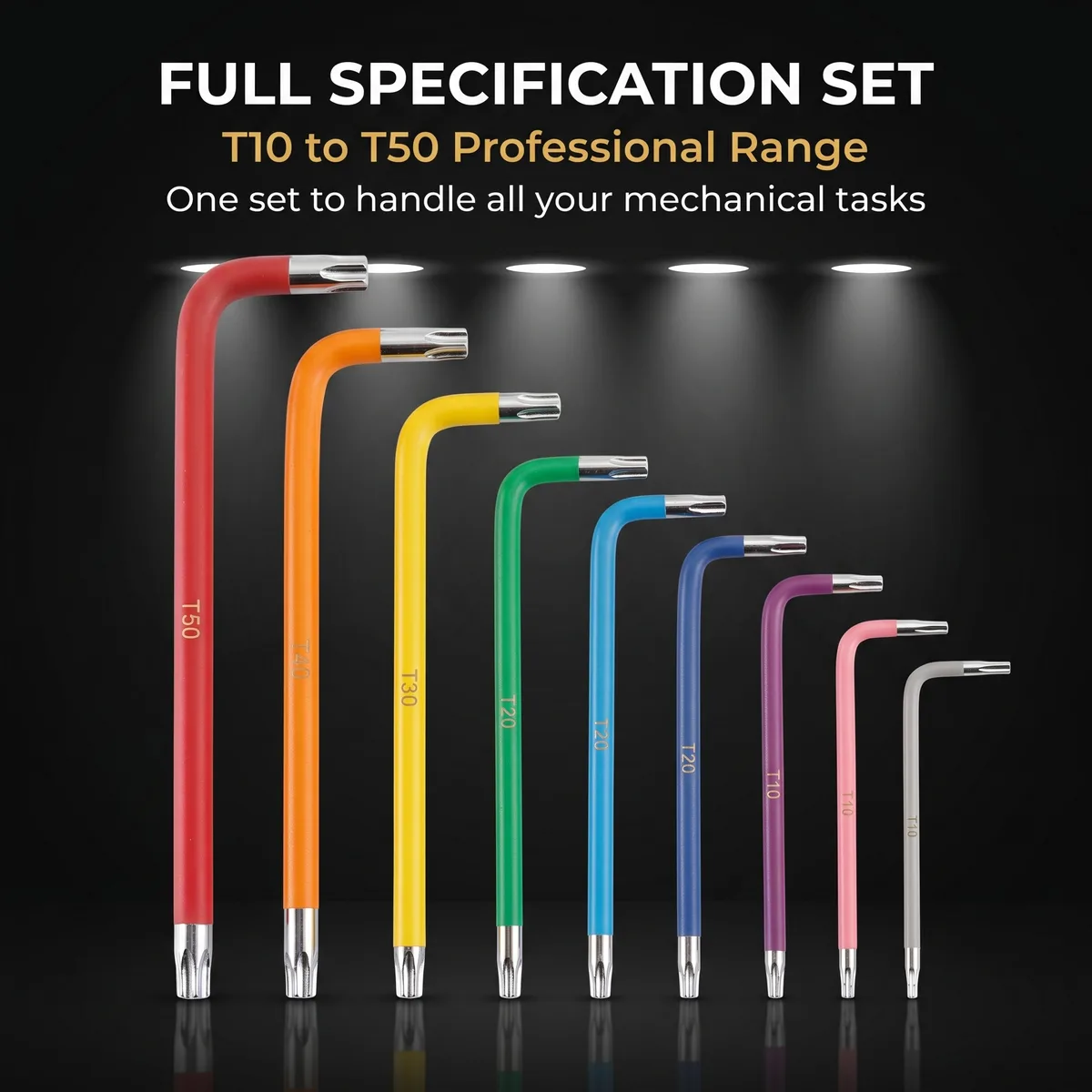 Industrial Grade Metric Allen Wrench Set with Chrome Vanadium Steel Plastic Handle Ball End 2mm 10mm Hex Key Starline image 7