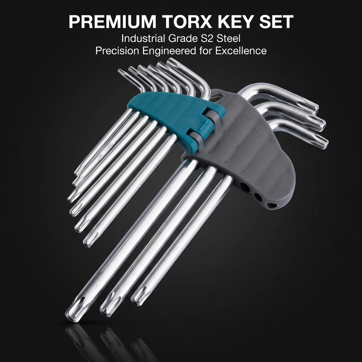 Industrial Grade Metric Torx Allen Wrench Set with Chrome Vanadium Steel Plastic Handle Ball End 2mm 10mm 20mm Length Starline image 6