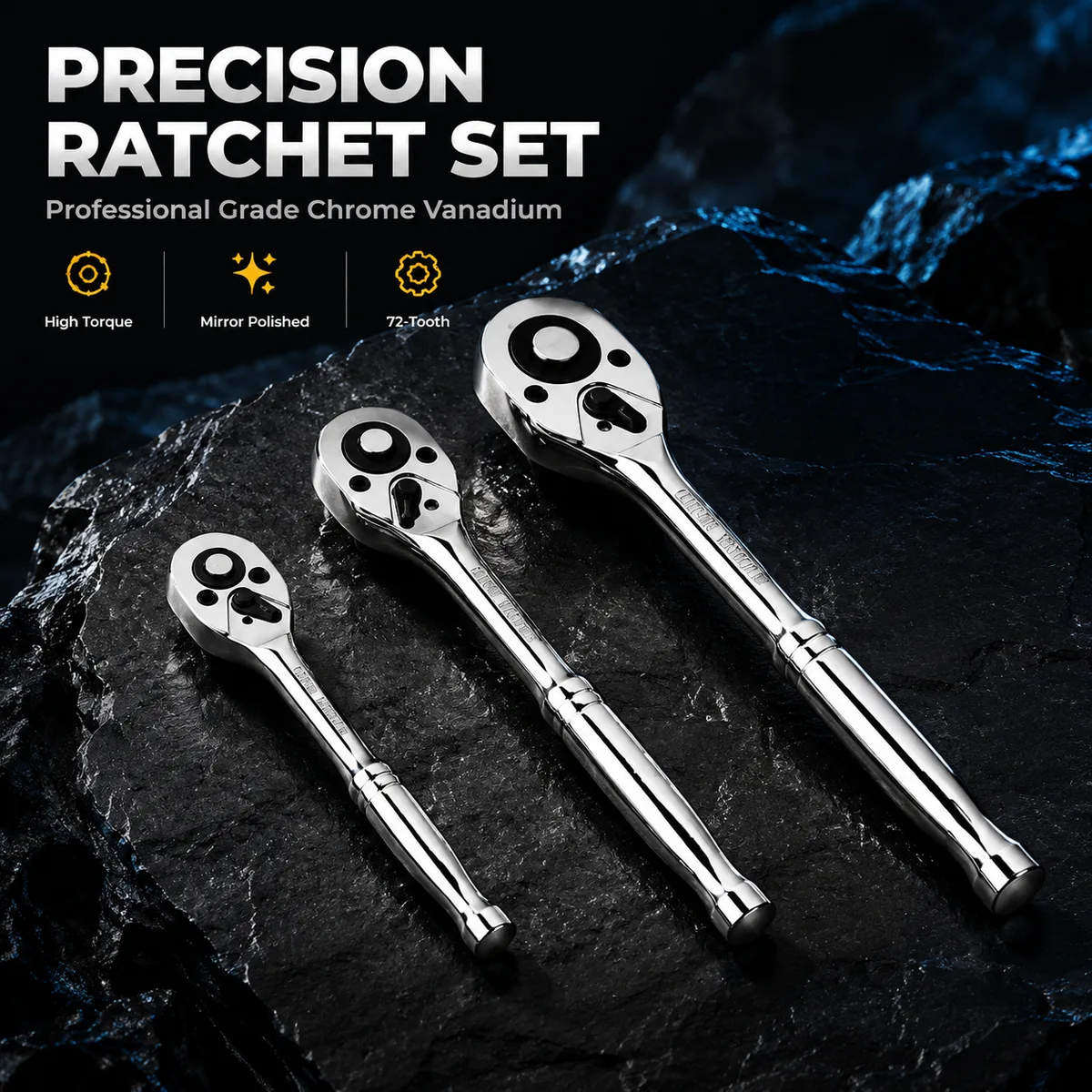 Industrial Grade Ratcheting Single End Torque Wrench 200N-m Max Torque 72 Tooth Quick-Release Extended Socket Dual-Purpose image 3