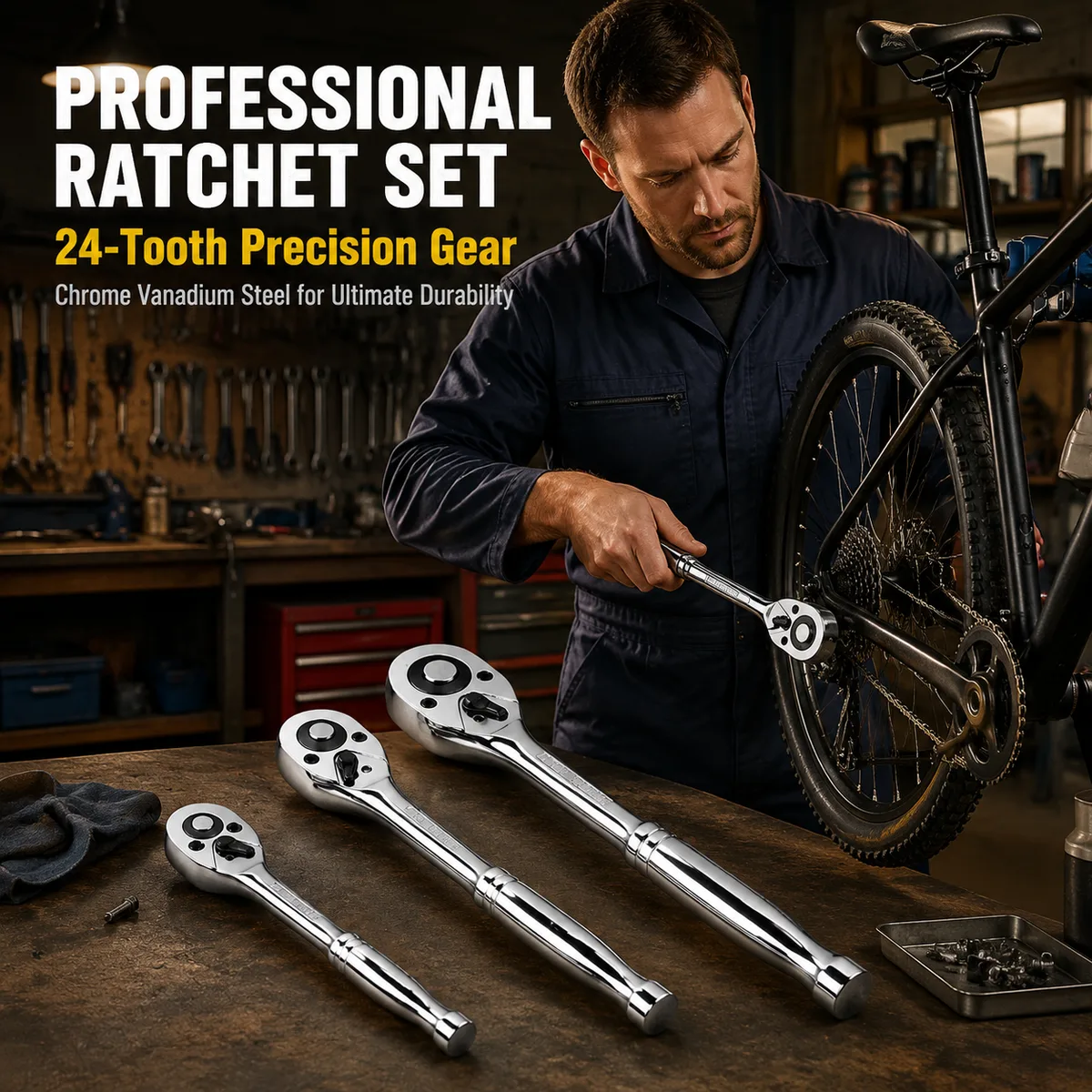 Industrial Grade Ratcheting Single End Torque Wrench 200N-m Max Torque 72 Tooth Quick-Release Extended Socket Dual-Purpose image 4