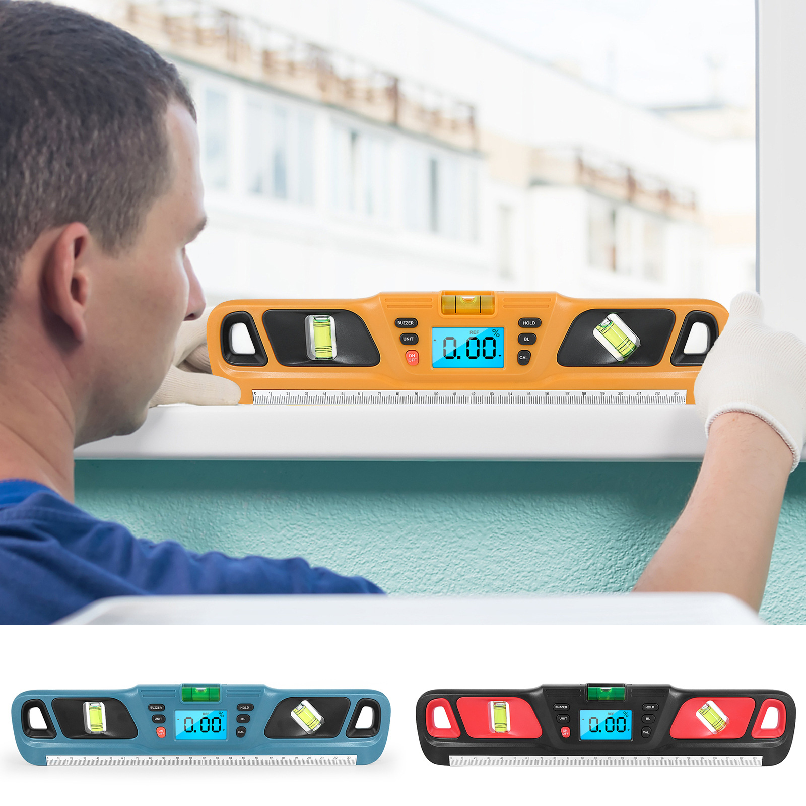 Industrial High-precision Electronic Digital Display Spirit Level Angle Gauge Portable Measuring 490 Strong Magnetism image 6