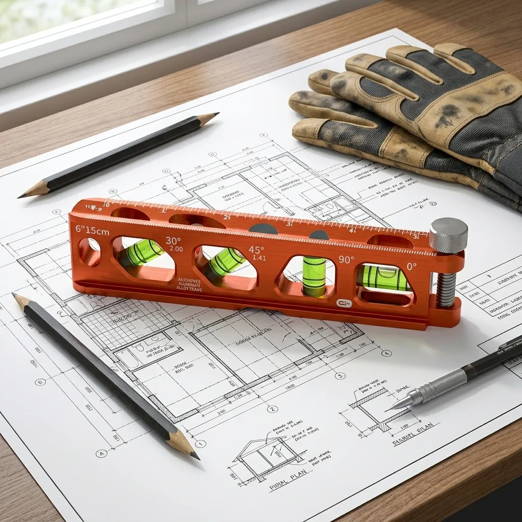 Industrial Torpedo Level Magnetic 4-Vial Set for Pipe Bending & V-Groove Klein Tools 935AB4V image 4
