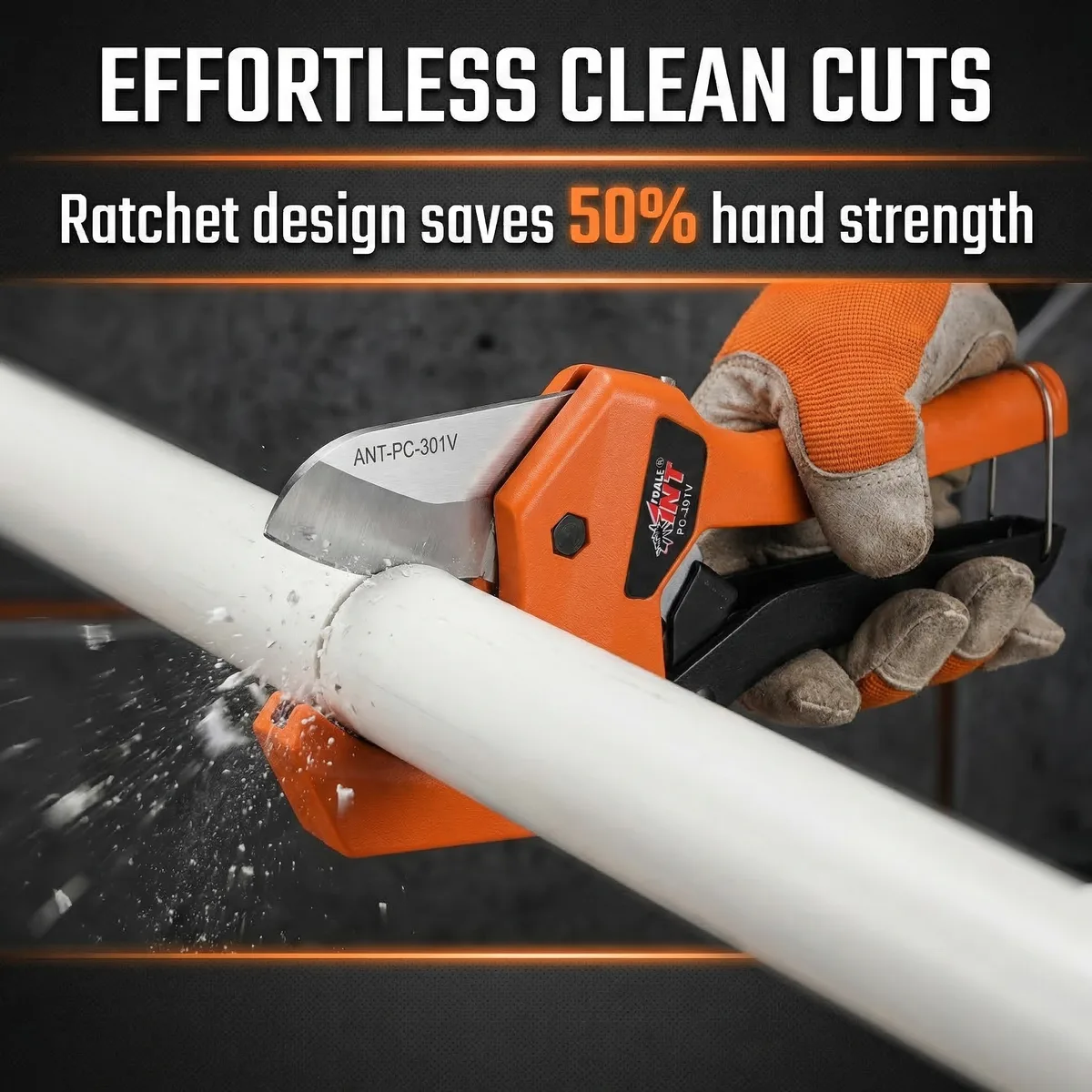 Industrialdiy Ratcheting Clamp On Pvc Pipe Cutter 14 Capacity Pvc (309) image 4