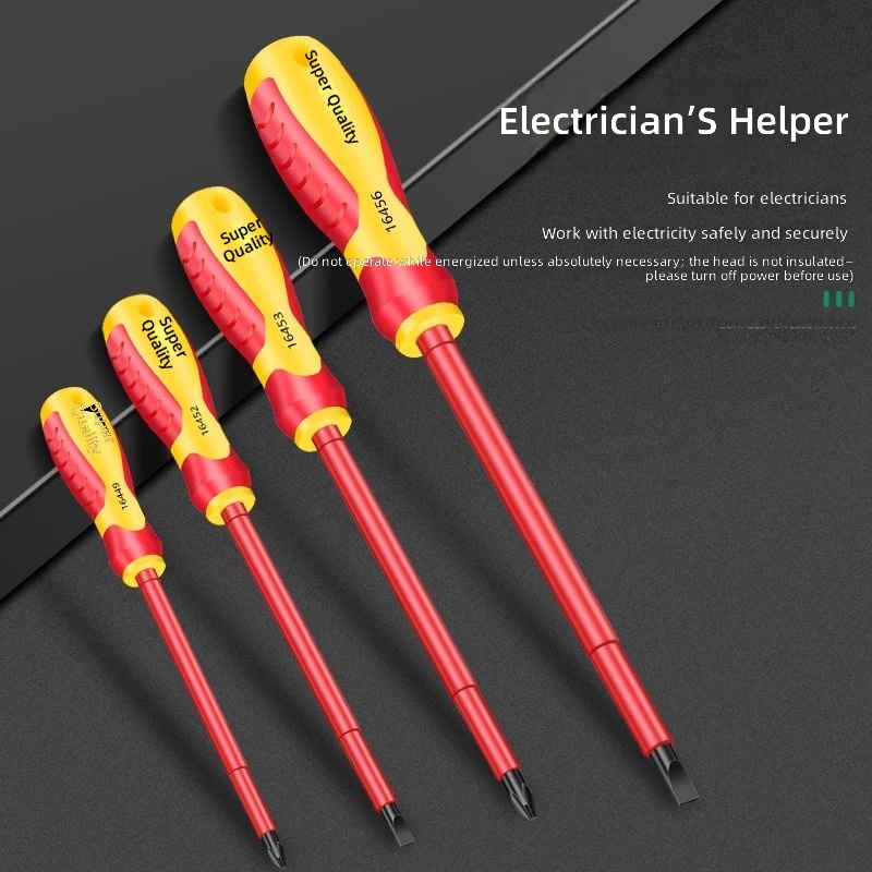 Insulated Phillips Flathead Strong Magnetic Extra-Hard Screwdriver Set of 2 Home Use Electrician's Tool Sizes 4100mm 5125mm image 4