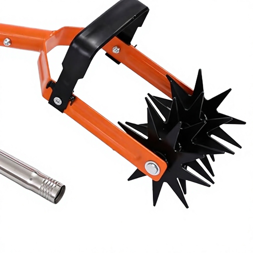 Manual Lawn Cultivator Tiller Adjustable Stainless Steel Ergonomic Gardening Tool for Grass Reseeding Soil Aeration image 4
