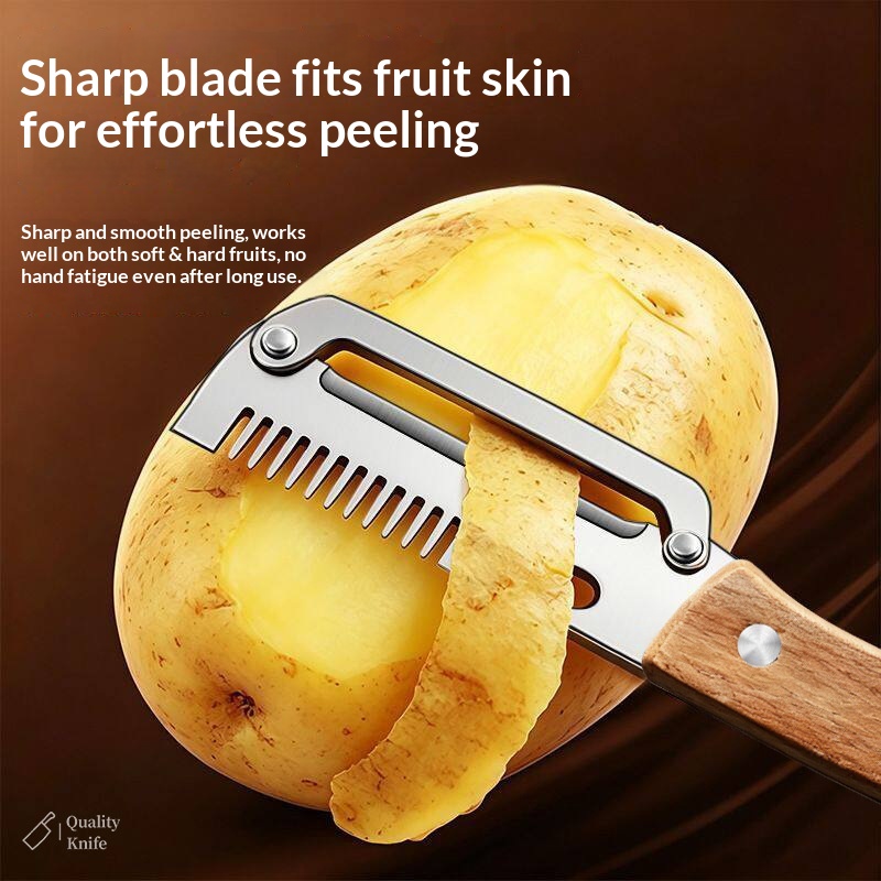 Manual Stainless Steel Multi-Function Kitchen Peeler Julienne Cutter Grater-All-in-One Easy Clean Tool Fruits Vegetables image 2